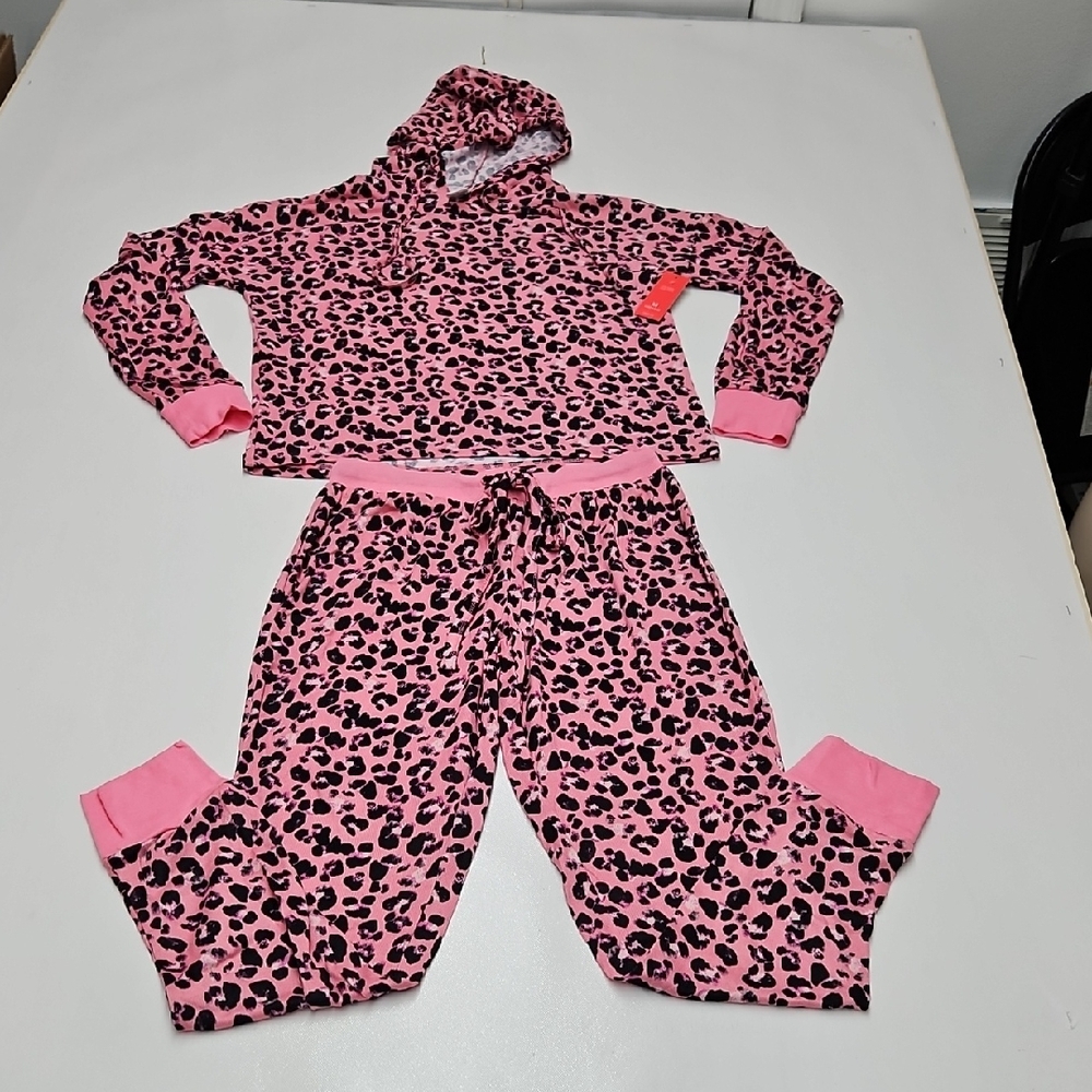 Pink Leopard Print Hoodie and Pants Set By Rampage